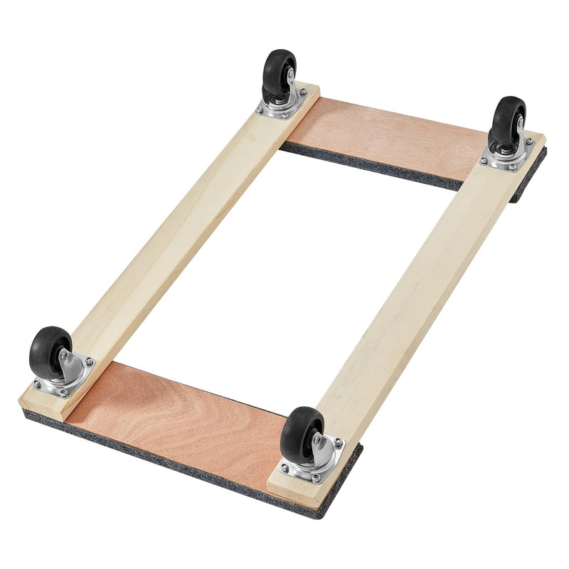 VEVOR Hardwood Furniture Moving Dolly, 30 in. x 18 in. 4 x 3 PP Swivel Casters, Heavy Duty Wooden Mover Dollies, Moving Cart with Wheels for Heavy Furniture, 1000 lbs. Capacity, 1 Pack 30in x 18in-1 Pack