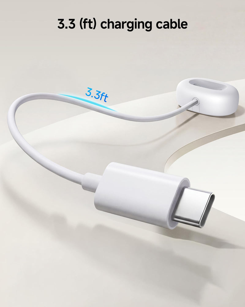 Charger for Google Pixel Watch 4, 5W Fast Replacement Charging Dock Cable for Pixel Watch 4 (41mm / 45mm) White