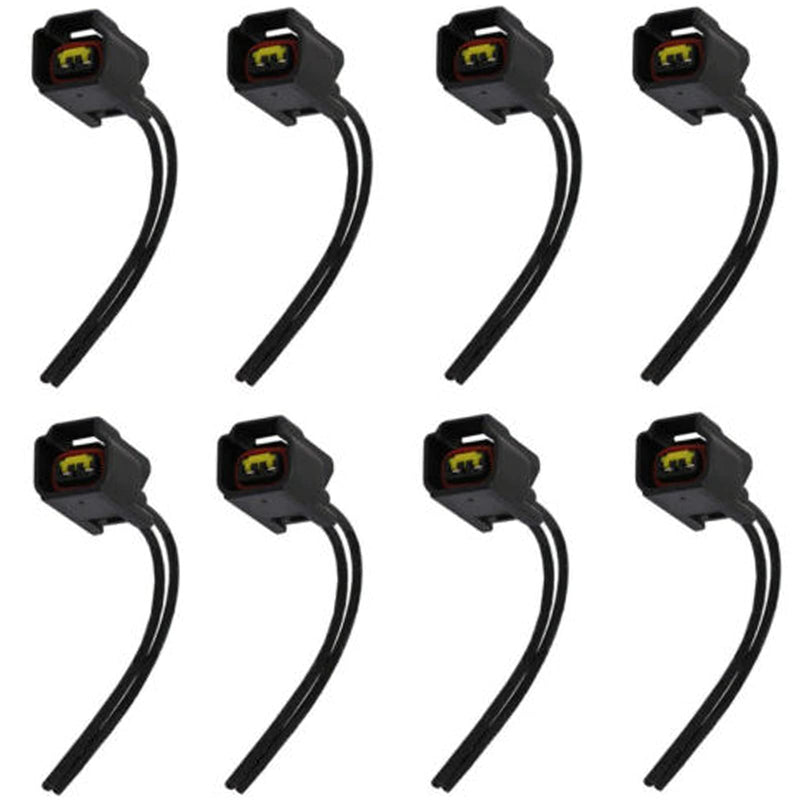 8 Pack Ford Ignition Coil Connector Plug Harness - Compatible with Ford Ignition Coil Harness - 4.6L, 5.4L, 6.8L Mustang, Cobra, SVT, F150, F250, E150 and Lincoln, Mazda, Suzuki