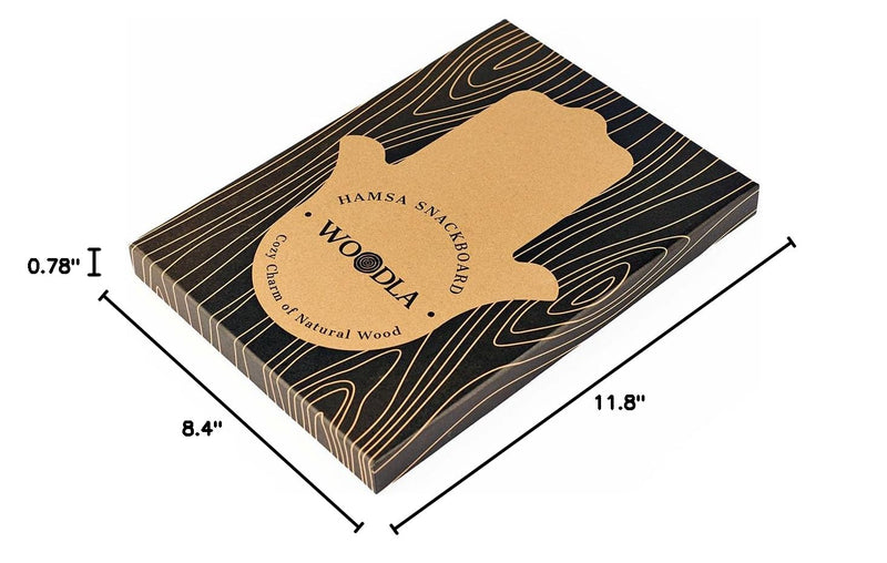 Hamsa Hand Charcuterie Board – Small Beechwood Snack & Cheese Tray, Boho Spiritual Decor, Unique Gift for Women, Yoga or Meditation Space, Decorative Serving Board