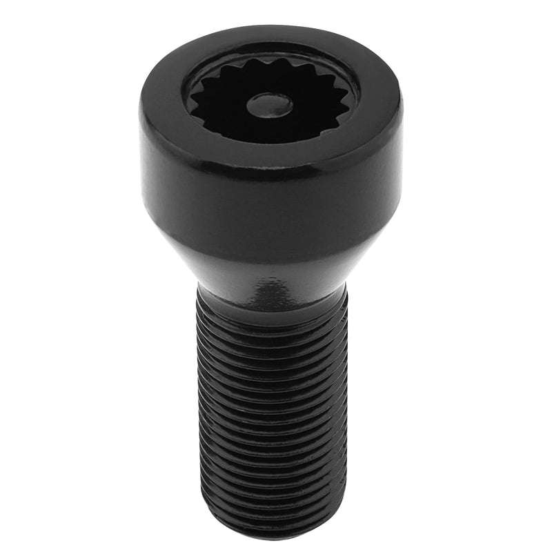 5pcs 36136786191 M14x1.25mm Wheel Lock Set Lug Nuts Bolt Fit for BMW Mini, I3 I8 M2 M4 F80 X2 X4 X6 with Master Key, Black Anti-Theft Wheel Stud Bolt Locks