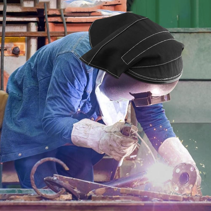 Welding Helmet Cover, Helmet Extended Cover with Press Fit Seal, Full Protection Welding Hood Accessories Welding Head Cover for Most Welding Helmets,Welding Helmet Accessories Black