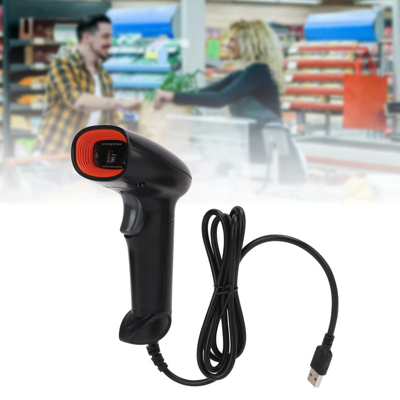 Sonew Handheld Barcode Scanner, 1D Image Bar Code Reader, USB Wired Scanner, for Store Supermarket, Scan Quickly Bussiness Accessory