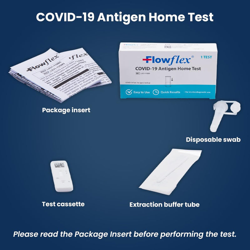 COVID Home Test Kit by Flowflex, Rapid Results in 15 Minutes, Trusted OTC COVID-19 Antigen Testing Kit, FSA and HSA Eligible, Easy to Use & No Discomfort, 1 Pack 1 Test 1 Pack, 1 Test