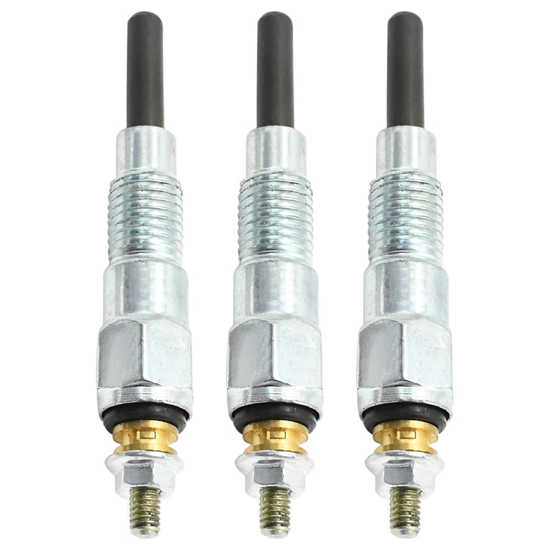 3Pcs Glow Plugs, Replacement for Kubota Engine D600 D750 D850 D950 Replacement for Kubota Compact Tractors B7100 B7100HST-DT B7100HST-E, Replaces 15261-65510