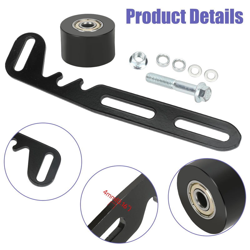Mini Bike Chain Tensioner Adjuster Bracket with Roller Replacement for Predator 212 Coleman Minibike CT200U CT200U-EX BT200X CT100U Baja DB30 79cc 224cc GX160 GX200 Engine Powersports Parts black