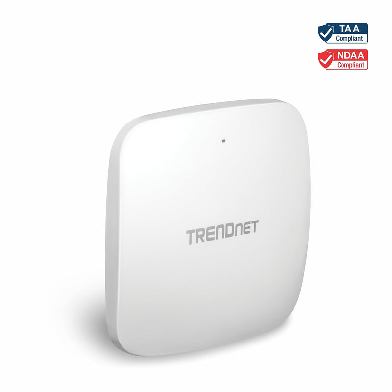 TRENDnet AX3000 Dual Band WiFi 6 PoE+ Access Point, TEW-923DAP, 1 x 2.5GBASE-T PoE+ LAN Port, OFDMA and MU-MIMO Technology, 2402Mbps (5Ghz), 573Mbps (2.4Ghz), WPA3 Ecryption, White
