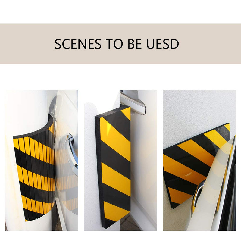 GUEQUITLEX Garage Wall Protector Foam Wall Corner Guard for Parking Garages - Wall Edge Protector Protect Your Car - Garage Wall - Wall Corner Edge and Bumpers Corner Guards Yellow 4 pack