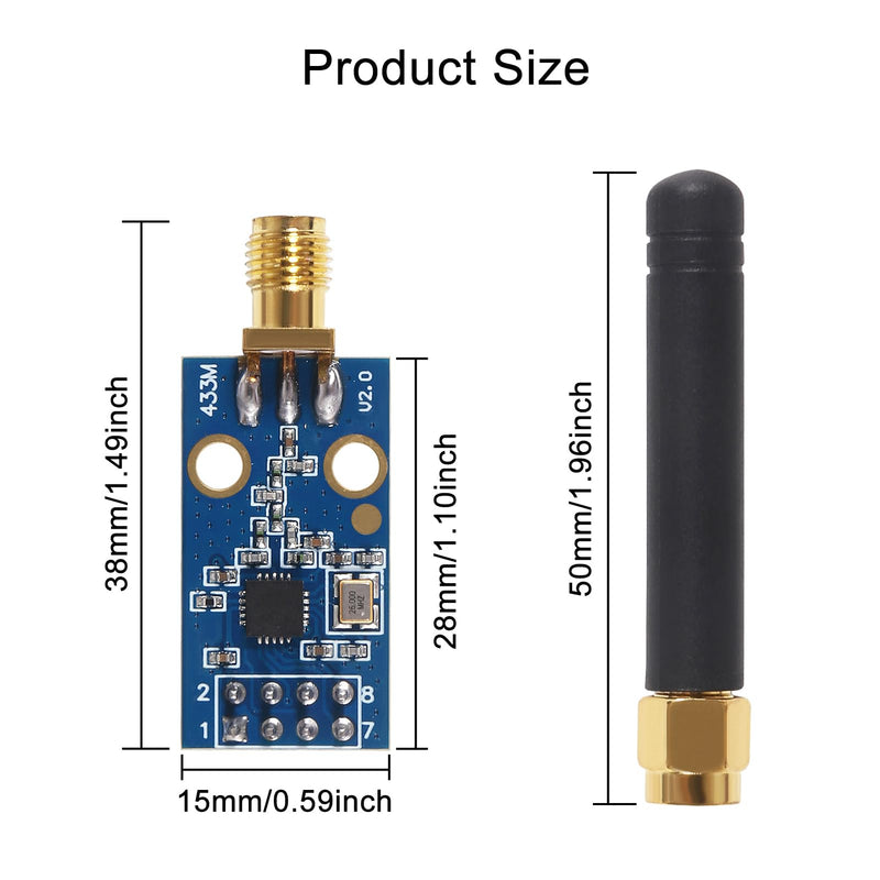 CC1101 Wireless Module with SMA Antenna Wireless Transceiver Module 315/433/868/915MHZ