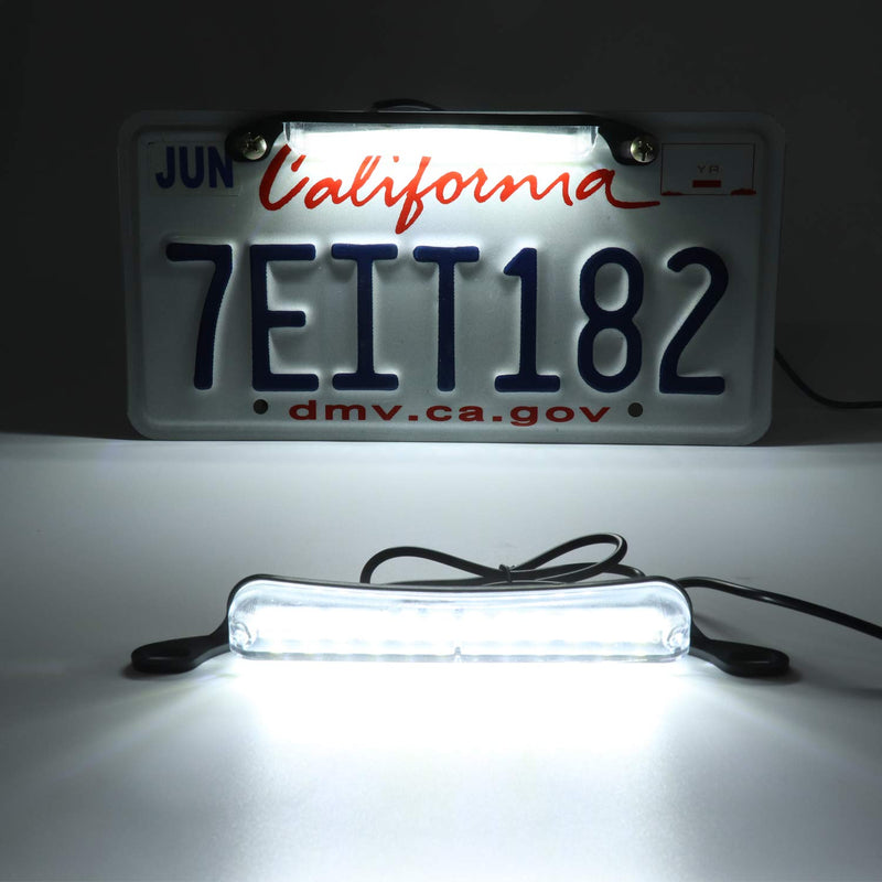 LivTee License Plate LED Light, Extremely Bright Assembly for Trailer UTV ATV Truck RV Boat, Xenon White(6000K)