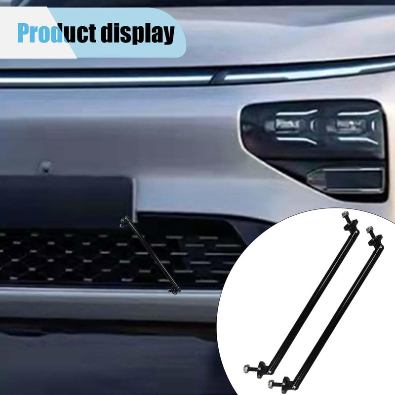 2PCS 11.42'' Splitter Strut Rods, Car Bumper Strut Rods, Front Lip Rod Protector Splitter, Adjustable Tie Support Bars, Lip Bumper Splitter, Universal Splitter Diffuser Strut Rods (Black) Black