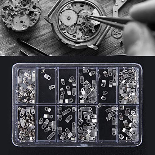 Watch Casing Securing Screw 240 Piece Watch Case Clamp Adapter for ETA 2824 2836 2846 Housing Movement Fixing Screw Washer Curved Washers
