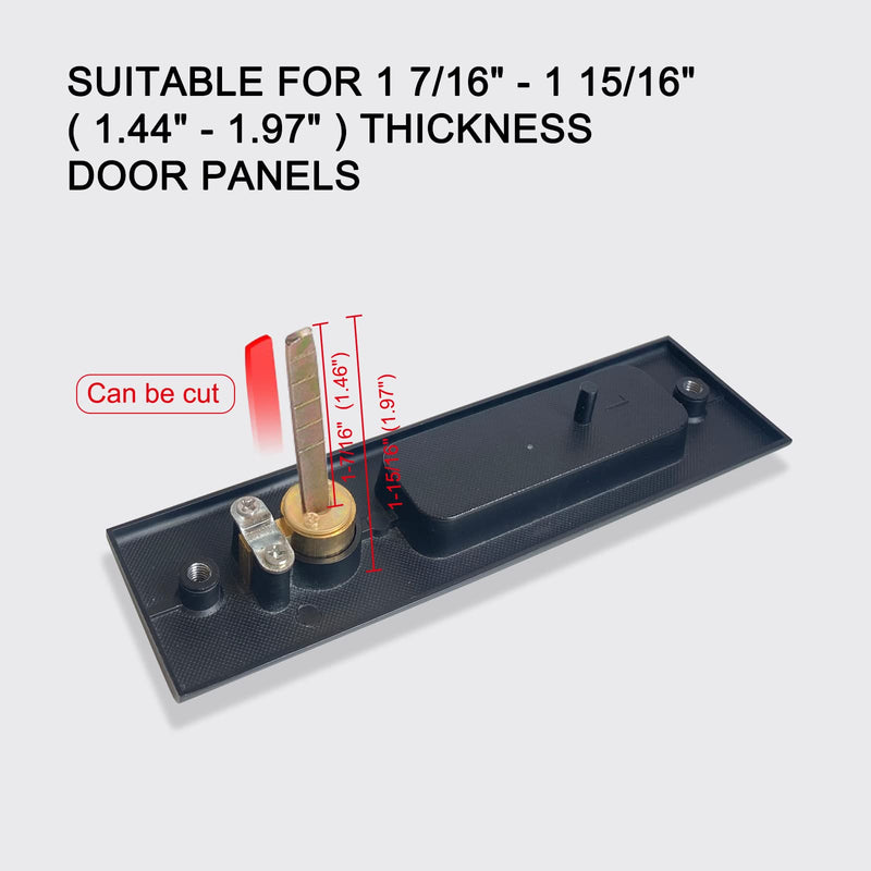 6.3" Privacy Pocket Door Lock Hardware、Sliding Barn Door Lock with Keys、Concealed Recessed Door Handle Door Lock Furniture Hardware Door Locks for Many Scenarios Bathroom, Barn,Bedroom (Silver) Silver