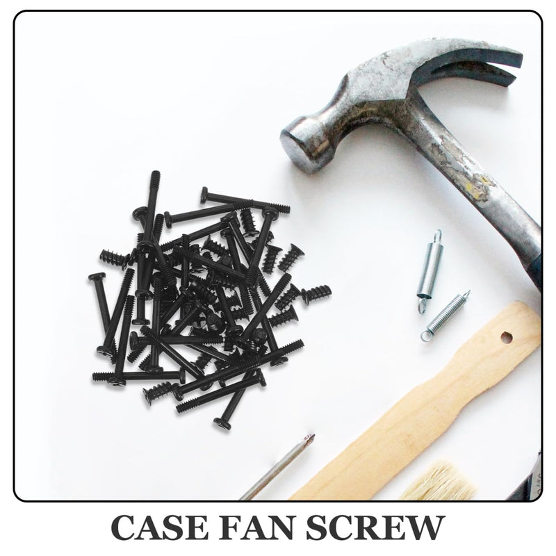 PC Computer Case Cooling Fan Screws Cross Head Self Tapping Black Case Fan Mount Long Short Screws Kit 60pcs