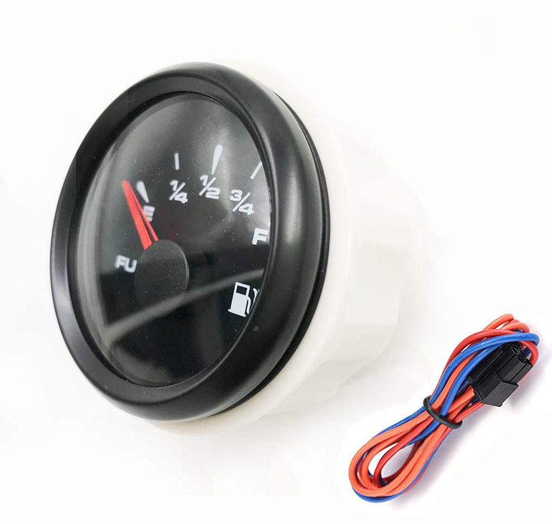 SAMDO Digital Fuel Level Gauge Universal Fuel Meter Signal Adjustable 7 Color Backlight 52mm 12V/24V 0-190ohm, 240-33ohm, 240-30ohm, 0-180ohm, 10-180ohm BLACK