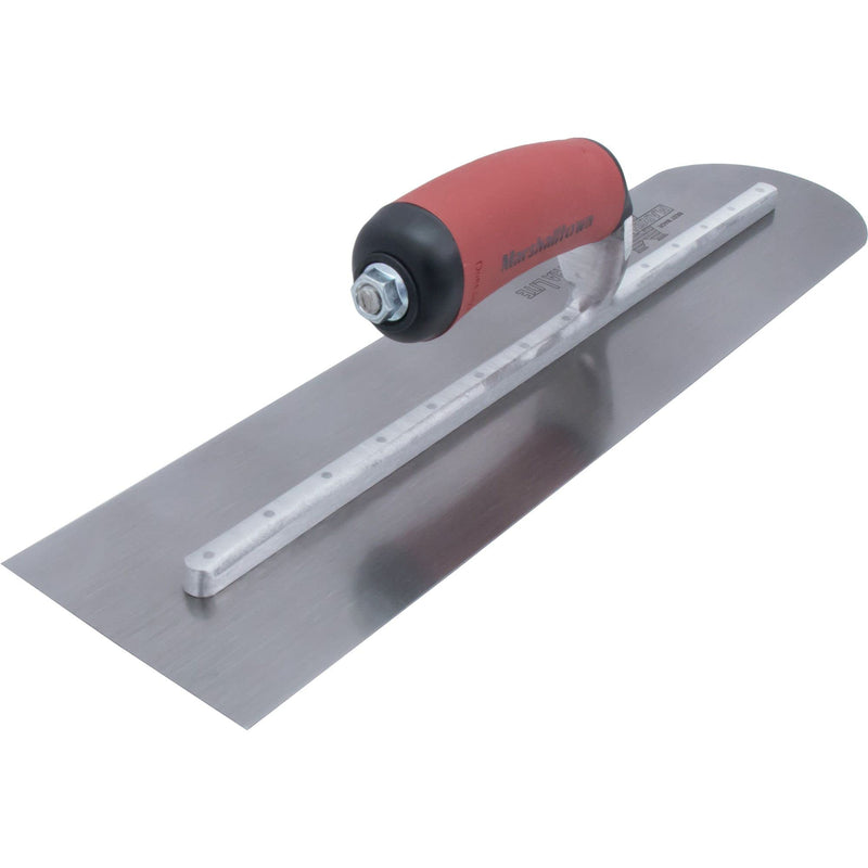 MARSHALLTOWN Rounded Front Finishing Trowel, 20 x 4 Inch Steel Blade, Assembled in USA, MXS20RED 20Inch