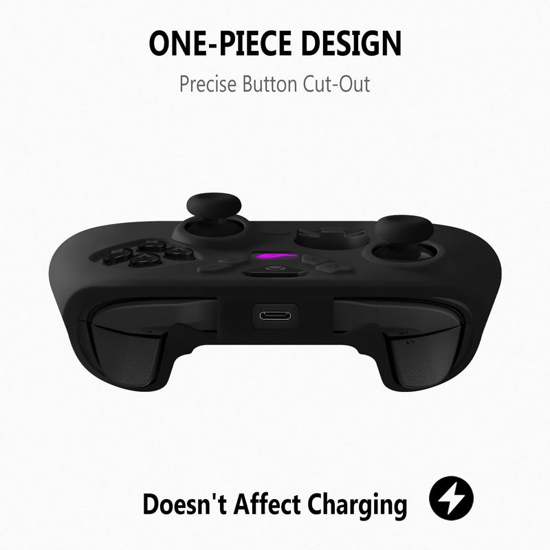 Geiomoo Silicone Cover for ASUS ROG Raikiri II Xbox Controller Case, Soft Flexible Scratch Resistant Protective (Black) Black