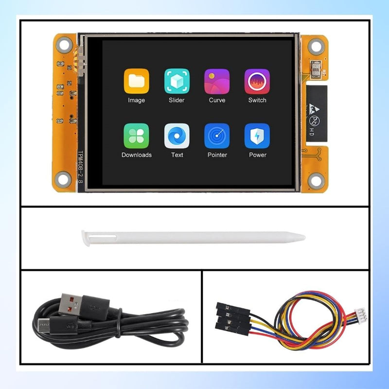 2PCS 2.8" inch ESP32 Display, ESP32 Module ESP32-2432S028R WiFi+BT Dual-core TFT Module ILI9341 Driver for Arduino IoT, ESP32 Development Board 240X320 Smart LCD Display Screen 2.8 inch 2pcs