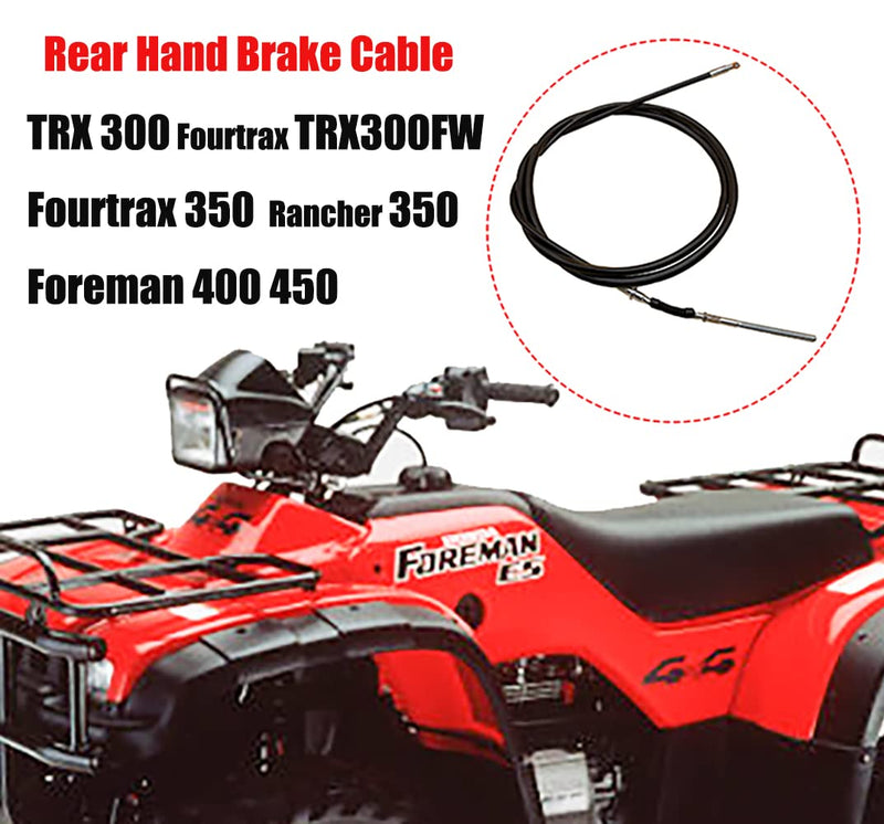 Rear Hand Brake Cable Replace for Honda TRX 300 Fourtrax TRX300FW Fourtrax 350 Foreman 400 450 Rancher 350 4X4 ATV