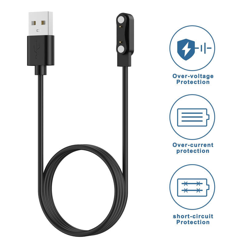 2-Pack for Bark Smart Watch Charger, Replacement Magnetic USB Charging Cable Cord