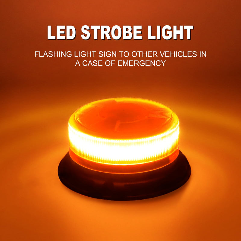 AnTom Magnetic Wireless Strobe Light, Waterproof Rechargeable LED Beacon Lights for Trucks, Vehicle Emergency Flashing Warning, forklifts,Tractors,Golf Carts,Cars Amber
