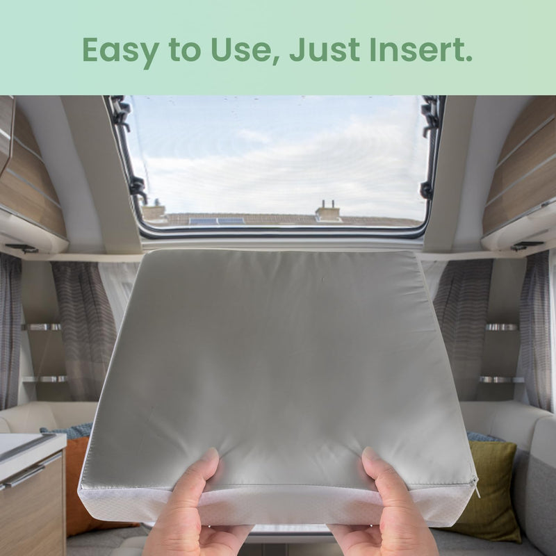 Safoner Waterproof RV Vent Insulator and Skylight Cover with Reflective Surface, Fits Standard RV Vents- 14x14 Inch (1 Pack) 14"x 14"-1PCS Waterproof