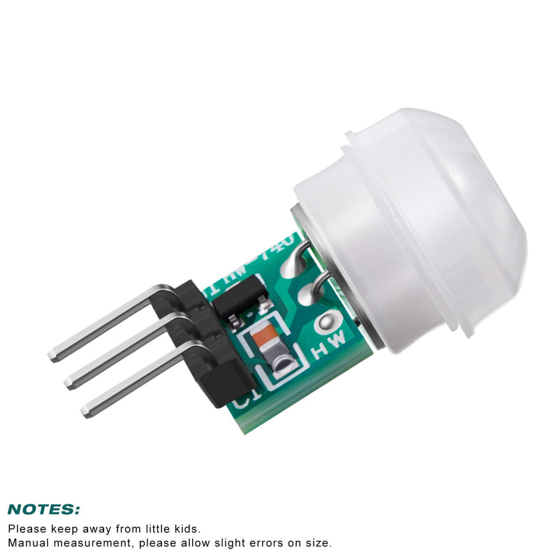 Weewooday 10 Pieces Am312 Pir Sensor Mini Pir Motion Sensor Infrared Human Body Pyroelectric Infrared Motion Module 2.7v to 12v