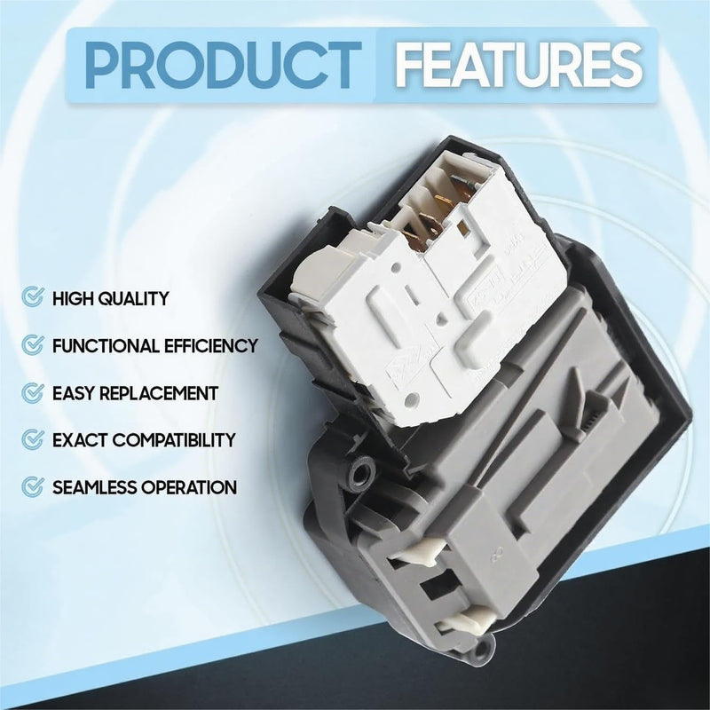 EBF61315802 Washer DoorLock Switch Washer Door Lock Strike Assembly Compatible Replace 2667085 AP5672154 PS7792232 EBF62534401 -Exact for L.G Front-Load Washers & Ken-More 796-series