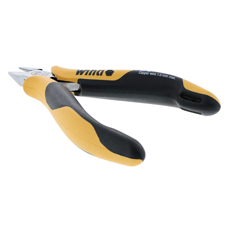 Wiha 32710 Precision Cutters, ESD Safe, Wide Tapered Head, Full Flush