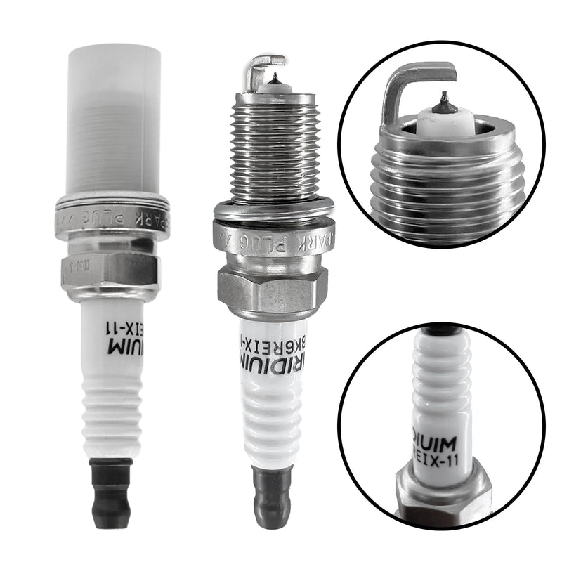 Iridium Spark Plugs 4 Pack 7090 BKR5EGP Fit For Volkswagen Toyota Subaru Honda Audi Hyundai Mitsubishi Nissan Mini Kia Saab Dodge Jeep Suzuki Mazda Acura Chrysler Chevrolet Mercury Ford L4 C01020002