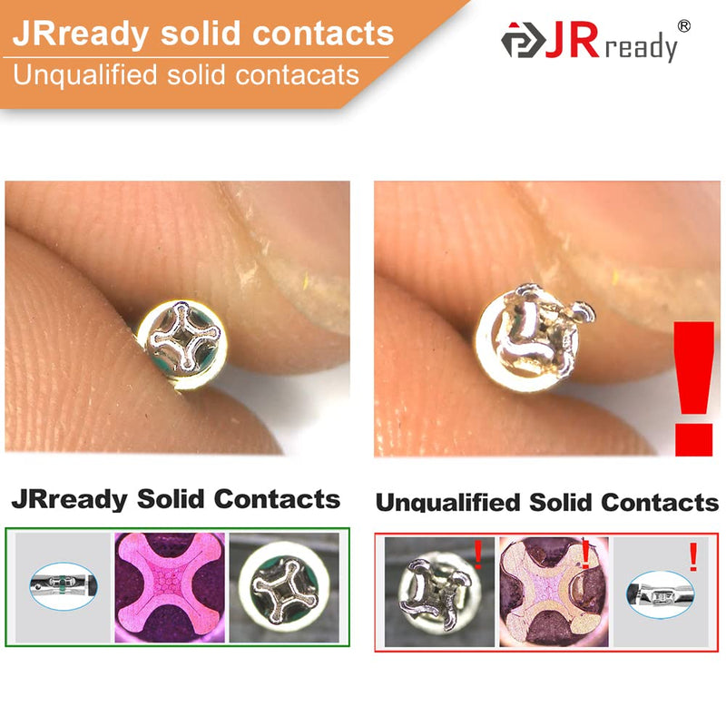 JRready ST6246 Deutsch 2 Pin Connector 10 Sets, DT04-2P DT06-2S Gray Waterproof Electrical Wire Connector with Solid Contacts 14-20AWG 2 pins 10 sets