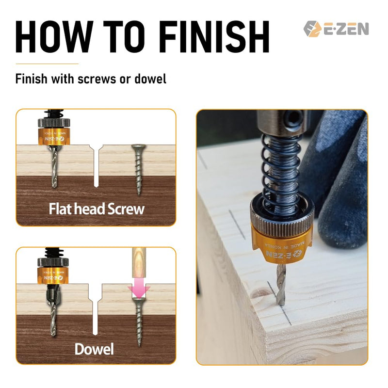 Depth Adjustable Countersink Drill Bit (3 x 8mm, 1/8" x 5/16") 1PCS 3 x 8mm (1/8" x 5/16")