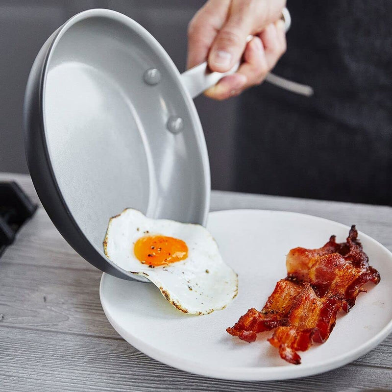 GreenPan Chatham Hard Anodized Healthy Ceramic Nonstick, 8" Frying Pan Skillet, PFAS-Free, Dishwasher Safe, Oven Safe, Gray