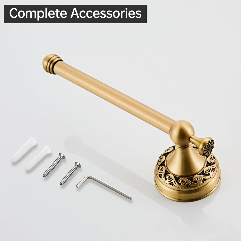 Antique Brass Toilet Paper Holder Hand Towel Ring, Brass Bathroom Accessories Set Towel Holder Toilet Paper Roll Holder, Antique Farmhouse Bathroom Hardware 2 Pieces Set Wall Mount Bronze Antique Brass