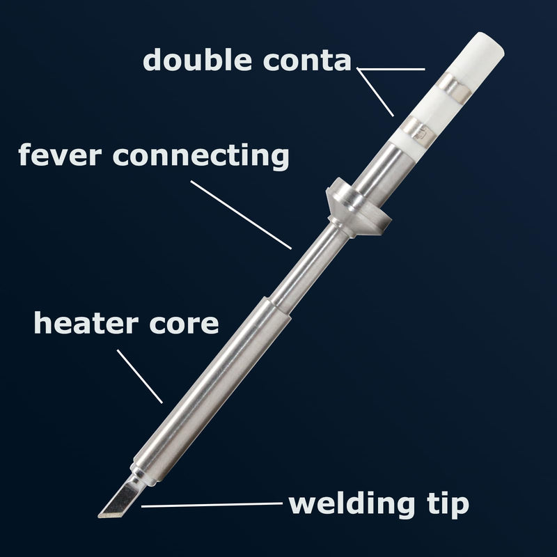 5PCS Soldering Iron Tips,TS100 Series Rapid Heating Replacement Tip for Pinecil TS100 | TS101 Soldering Iron,Easy to Instal Solder Accessories