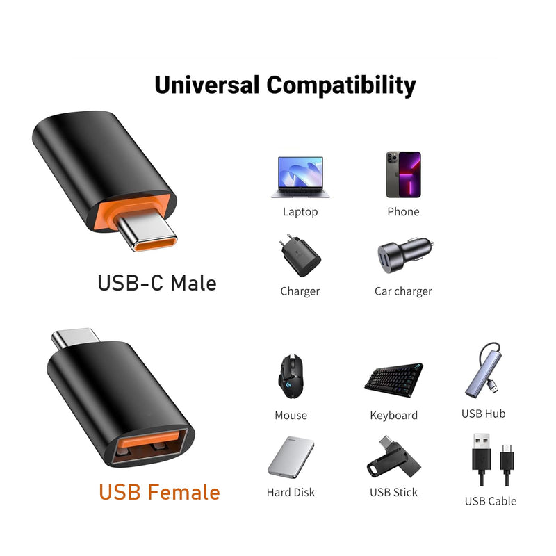 USB C to USB Adapter 10 Pack,Type C Male to USBA Female Adapter | 10Gbps High Speed Data Transfer,for MacBook Pro/Air,iPhone 17 16 Pro Max,Mac,iPad 10,Samsung Galaxy S26/S25/S24