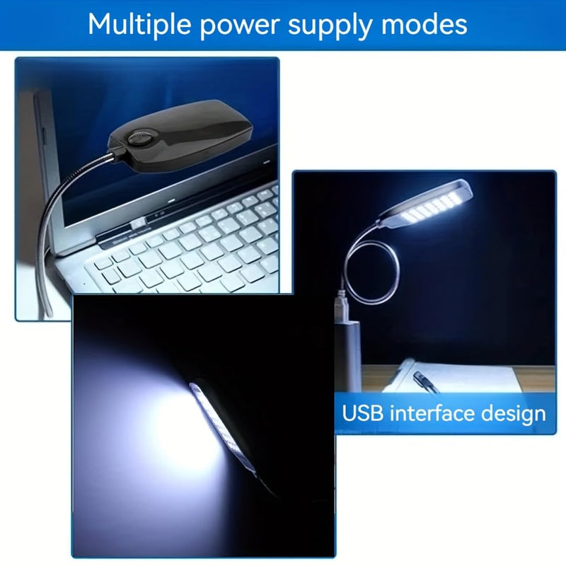 USB LED Light for Laptop Keyboard Light Gooseneck Computer Lamp Flexible Stick LED Lamp for Reading Book(28 LED, White)