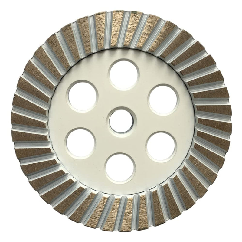 5" Grinding Wheels for Concrete, Granite, and Marble, #80/100 Grit, 5/8"-11 Threaded Arbor 5" Diameter