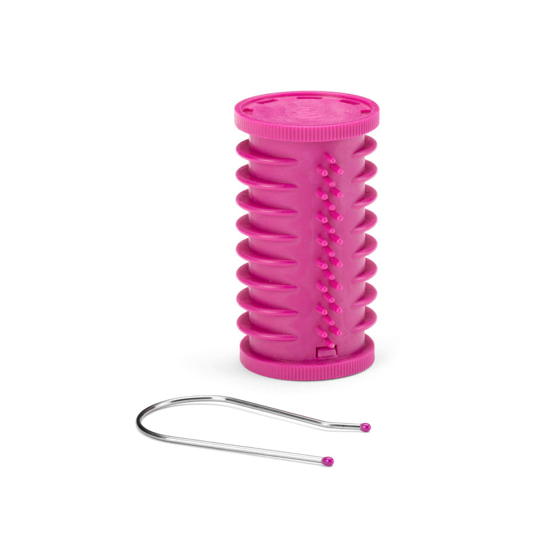 TRESemmé 32mm Heated Hair Rollers – Set of 10 Large Hot Rollers for Volume & Curls, Dual Voltage Travel Set with Carry Case, Fast Heat Up to 125°C, Pink/Black, 3039U