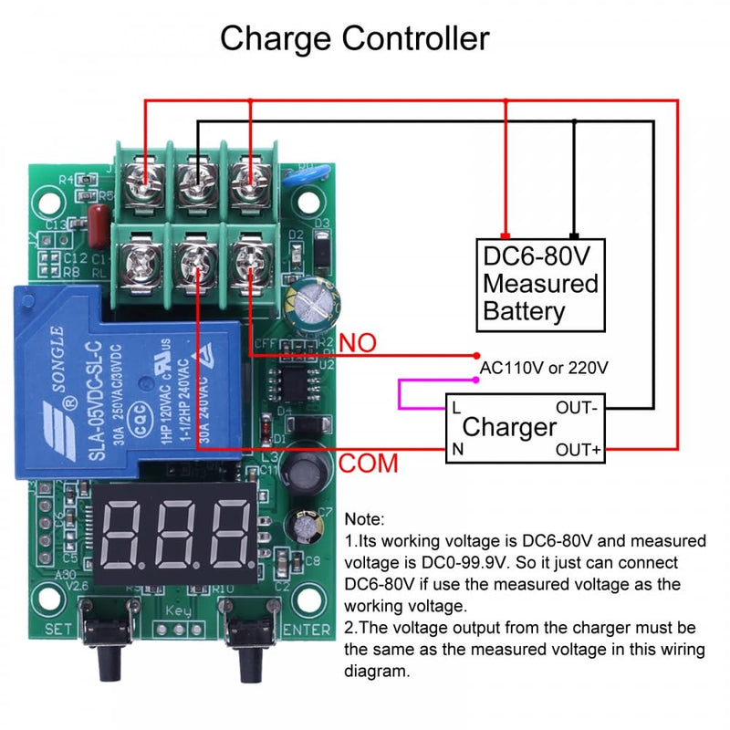 Voltage Monitor Module, A30-U1 DC 0-99.9V Delay Relay Controller Board for Overvoltage Undervoltage Control Voltage Detection