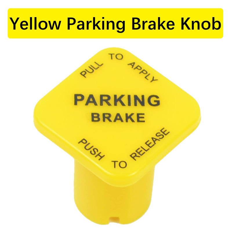 Parking Brake and Trailer Air Supply Mv-3 Knob Yellow & Red Fit for Peterbilt Kenworth Volvo Western Star Truck Replace Bendix 298818 298817