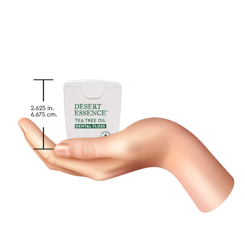 Desert Essence, Tea Tree Dental Floss 50 yd - Gluten Free - Cruelty Free - Naturally Waxed with Bees Wax - No Shred Floss - Tea Tree Oil - Removes Plaque and Build Up, pack of 6 150 Foot (Pack of 6)