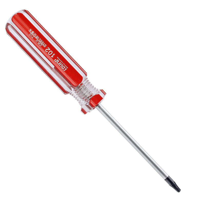 Luomorgo 1 Pc T10 Torx Screwdriver, T10 x 75mm Magnetic Tip Screwdriver with Insulated PVC Handle, Security Torx Screwdriver for Repairing Device, Appliance