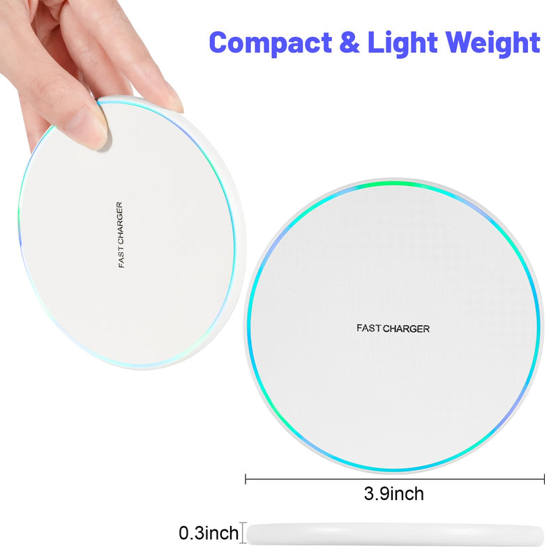 15W Fast Wireless Charger Pad,Wireless Phone Charging Station Compatible with iPhone 14/15/13/12/11/SE/X/AirPods,Fast Charge for Samsung Galaxy S23/S22/S21/S20/Note 20/Buds/Buds +,Pixel,LG G8/7