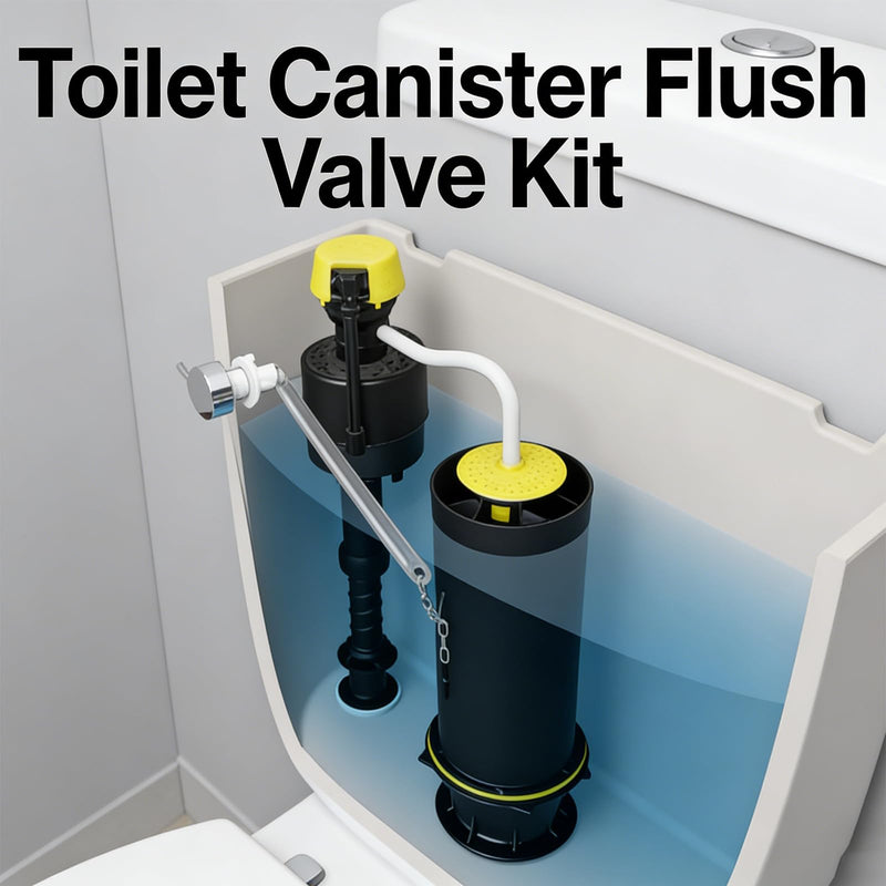 2" Toilet Canister Flush Valve Kit for Kohler 1188999, Compatible with Kohler Cimarron Tank, 3" Canister with a 2" Outlet