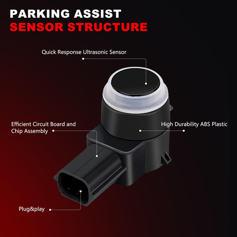  [AUSTRALIA] - 1EW63TZZAA Parking Assist Sensor Compatible with Dodge Ram 1500 2500 3500 Journey Durango,Jeep Commander Liberty Grand Cherokee,4PCS Reverse Rear Backup Bumper Parking Sensors