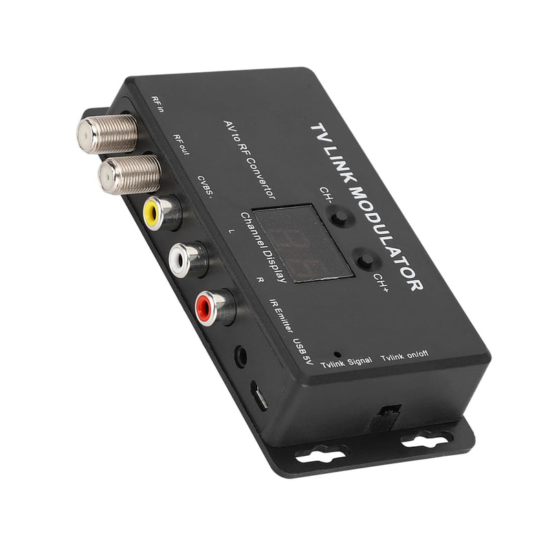Generic UHF Modulator, AV to RF Converter with Adjustable Audio Video Output Level, Compatible with Set Top Box, for Local CATV System PAL Optional