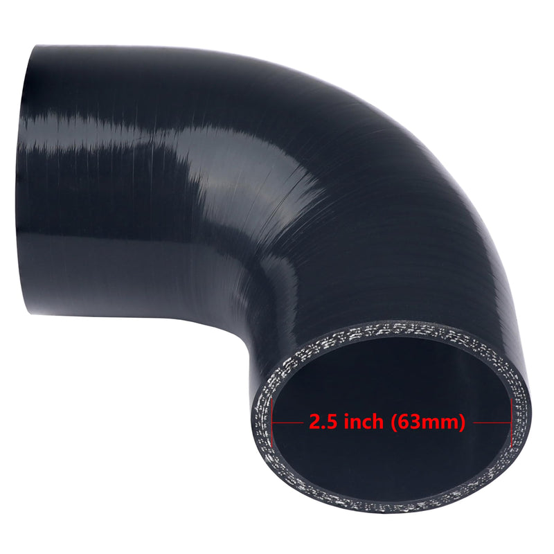 Ucreative 90 Degree Elbow 2.5" to 3.0" (63mm to 76mm) 4-Ply High Performance Coupler Silicone Hose 2.5" to 3.0" (63mm to 76mm)