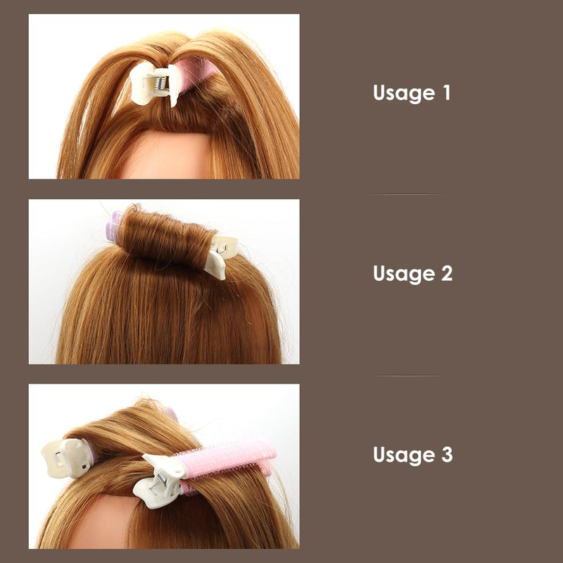  [AUSTRALIA] - Hair Roller Set 6 Pcs,Large Hair Roller,Bangs Curler, Volumizing Root Clip Set for Medium Long Hair,Suitable for women,Includes 3 curling irons,2 volumizing clips and 1 comb(Volumizing Hair Clips set) Volumizing Hair Clips set