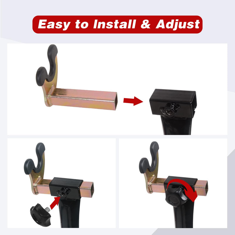 MOTO4U Motorcycle Rear Wheel Stand U Supporter with Rubber Protecotor (U Shape with Rubber Protecotor)